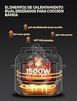 Vista 8 de Midea WideMax Olla de presión eléctrica 12 en 1, 6.17 L, 12 ajustes preestablecidos, olla programable multifuncional de cocción lenta, arrocera