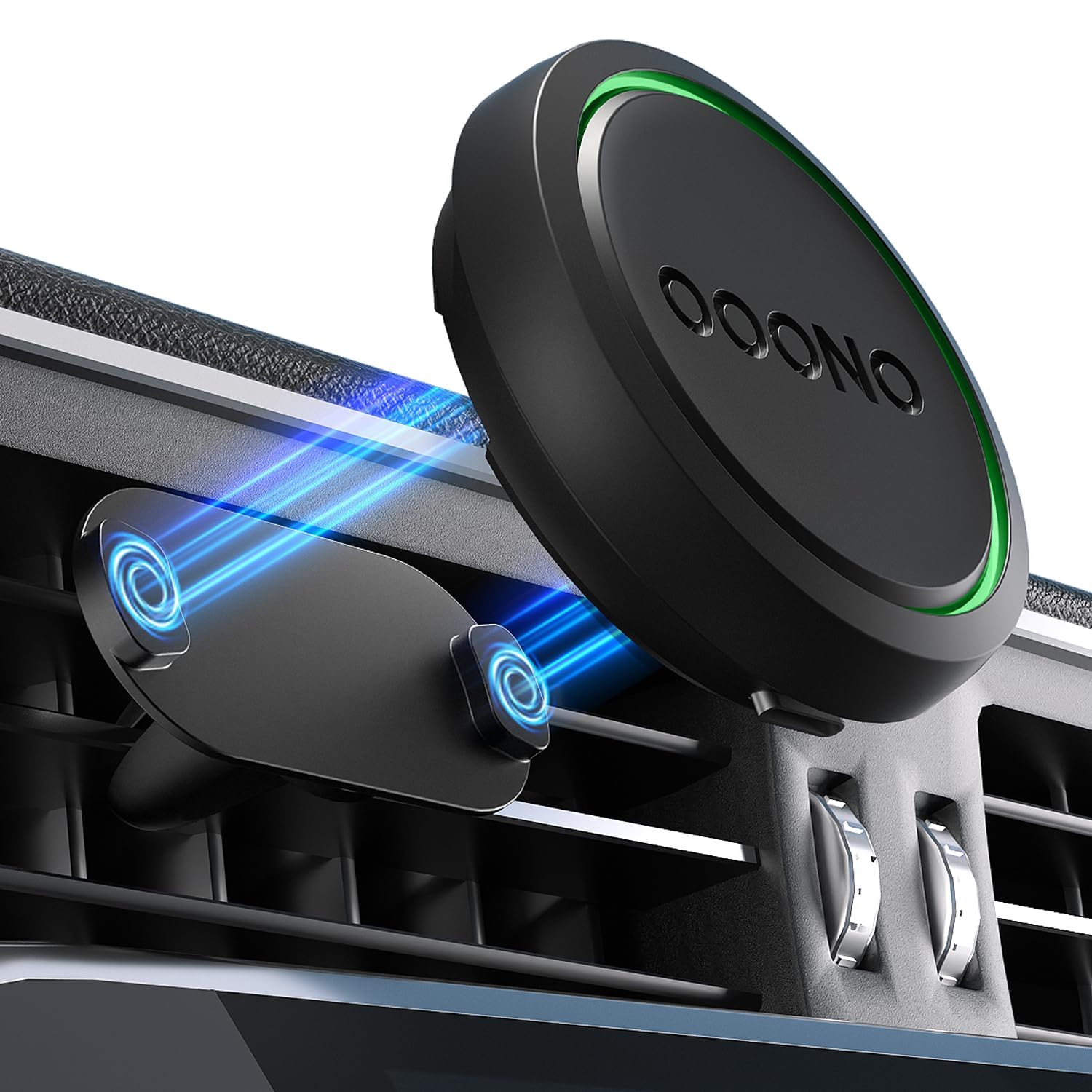 ALAFLY Magnetische Auto-Lüftungsgitterhalterung Metall für OOONO CO-Driver NO2, Einteilige Integrierte Magnet Halterung Kompatibel mit OOONO 2 Blitzerwarner, für Alle Autos Lüftungsöffnungen