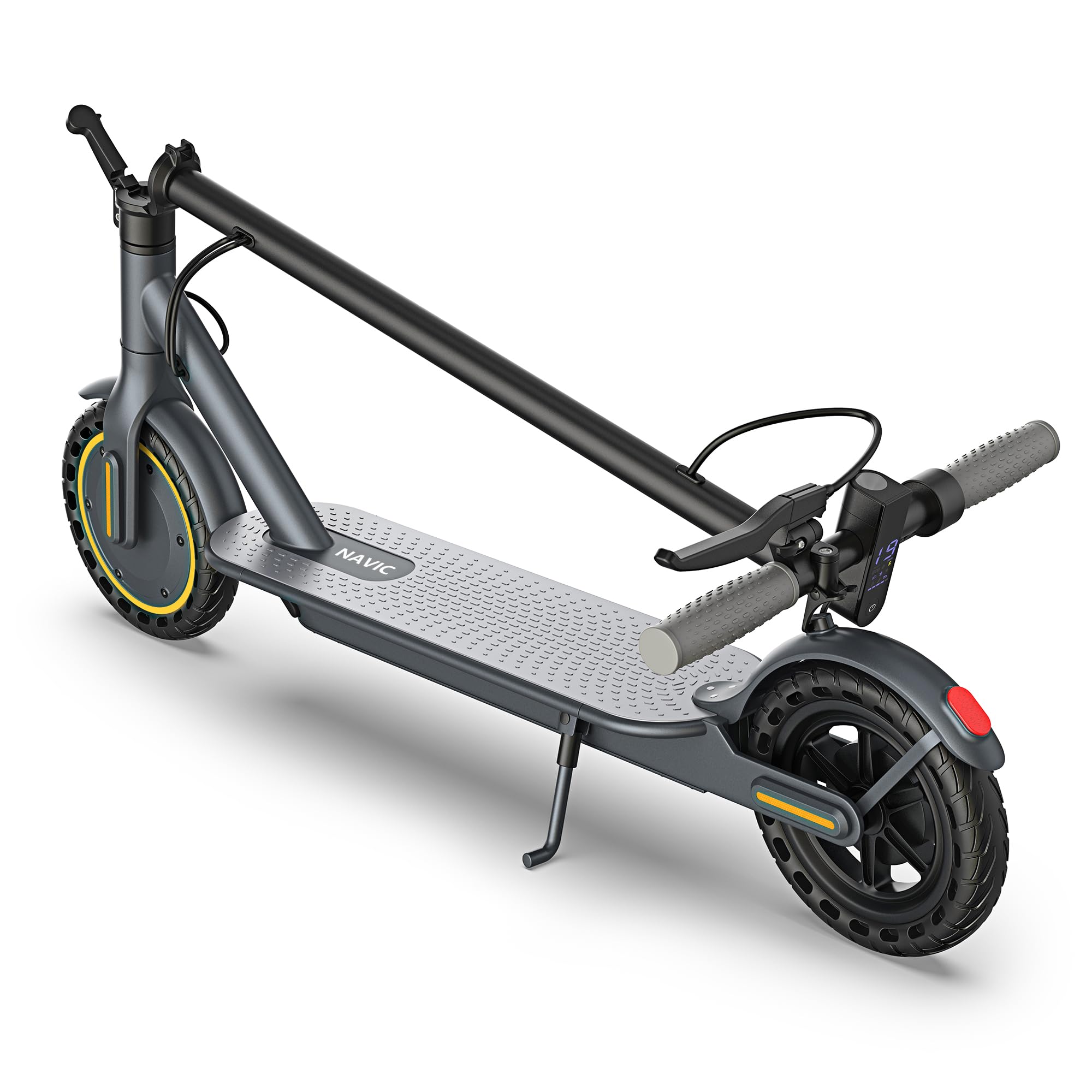 NAVIC Electric Scooter with Dual Suspension/Braking, 350W/500W Motor, 19/22 Mph, Max 22/27/49Mi Range, Foldable E Scooter for Adults with App