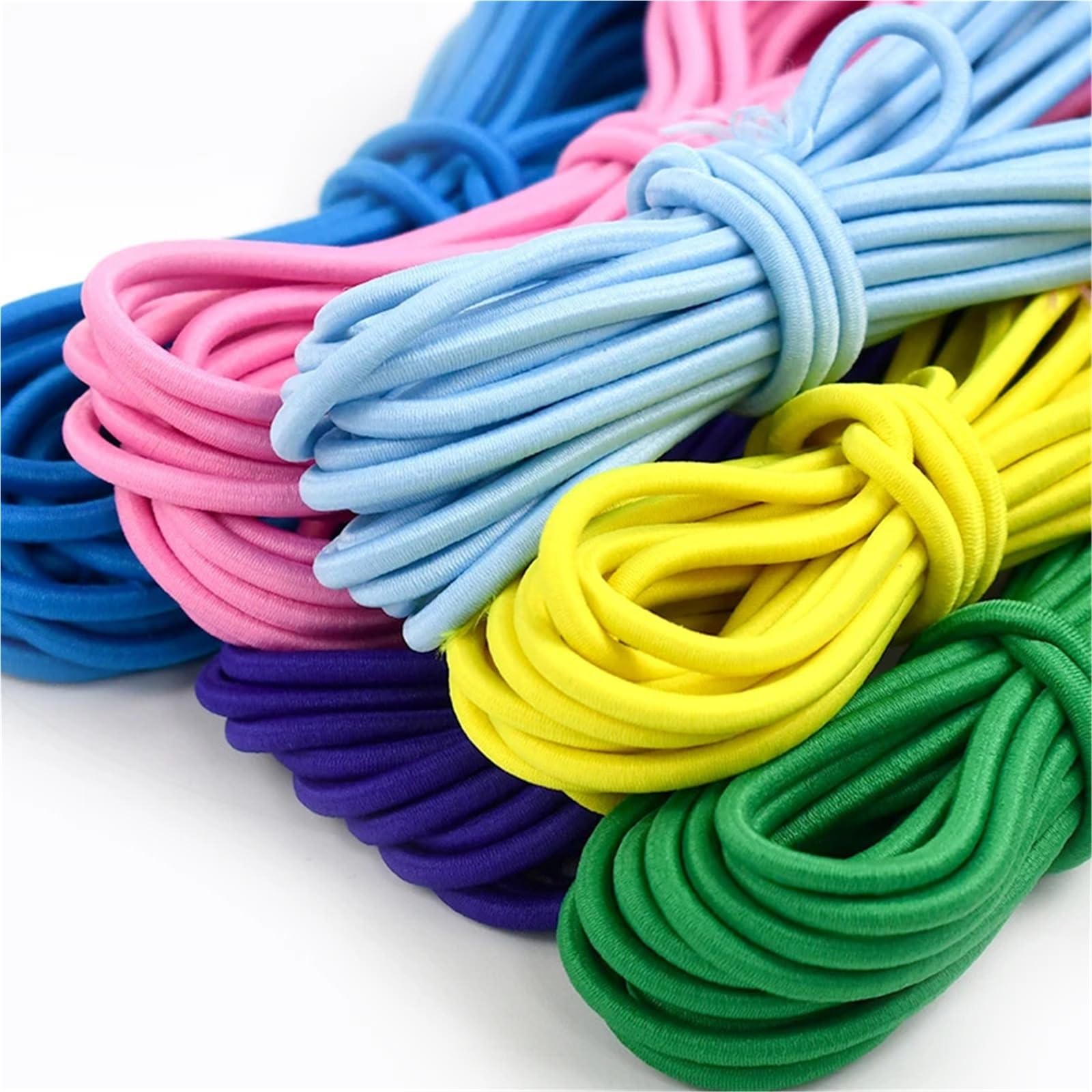 Elastico per Cucito Fasce Elastiche 4mm Hairband Corda di Gomma Elasticizzata for Metri Cintura for Abbigliamento Cavo Elastico Forniture for Cucire(Orange,50Meters(10Rolls))
