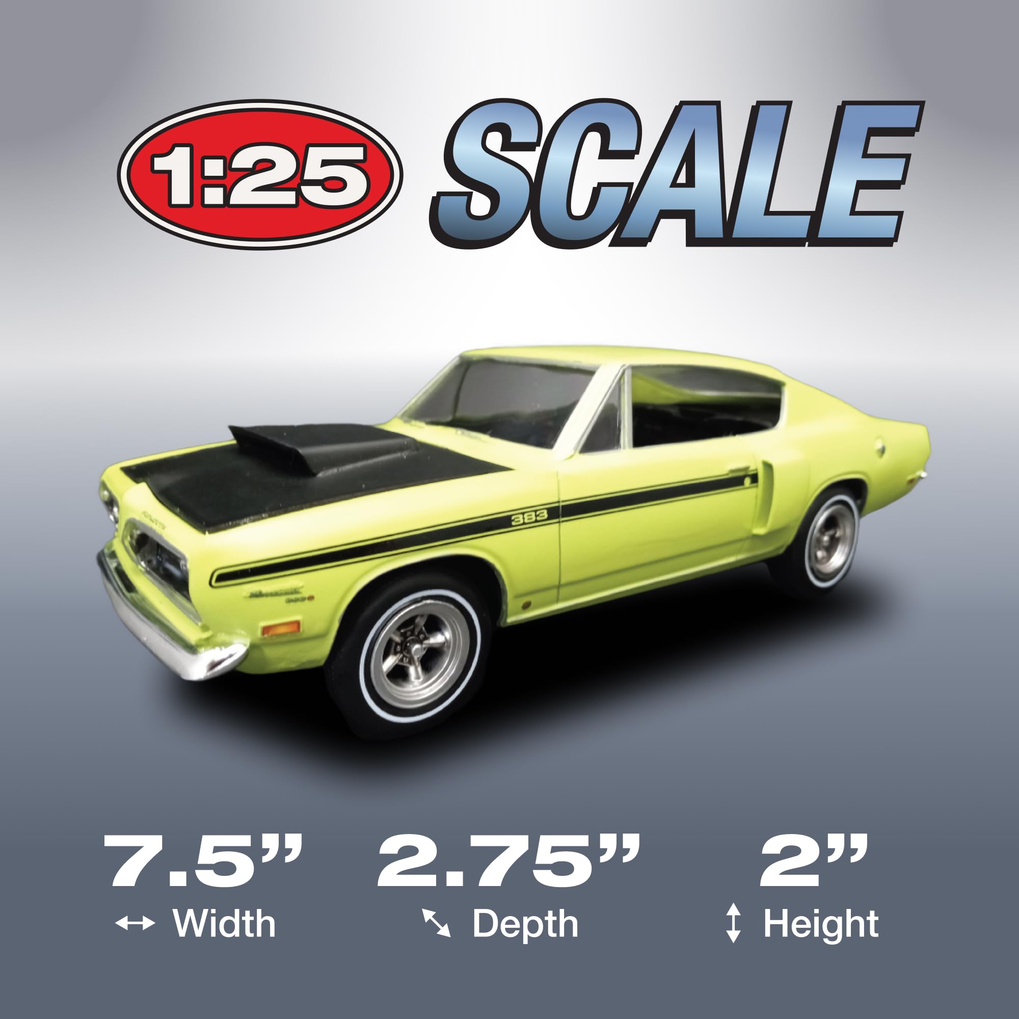 MPC 1969 Plymouth Barracuda 1:25 Scale Model KIt : Amazon.ca: Toys