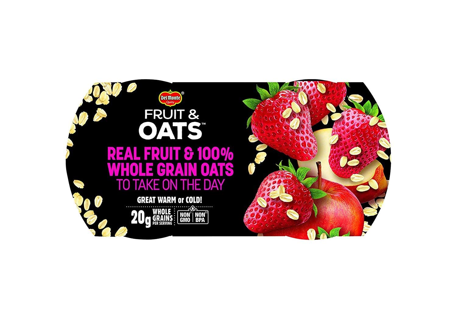 Del Monte Fruit and Oats Snack Cups, 7 Ounce, 12 Pack