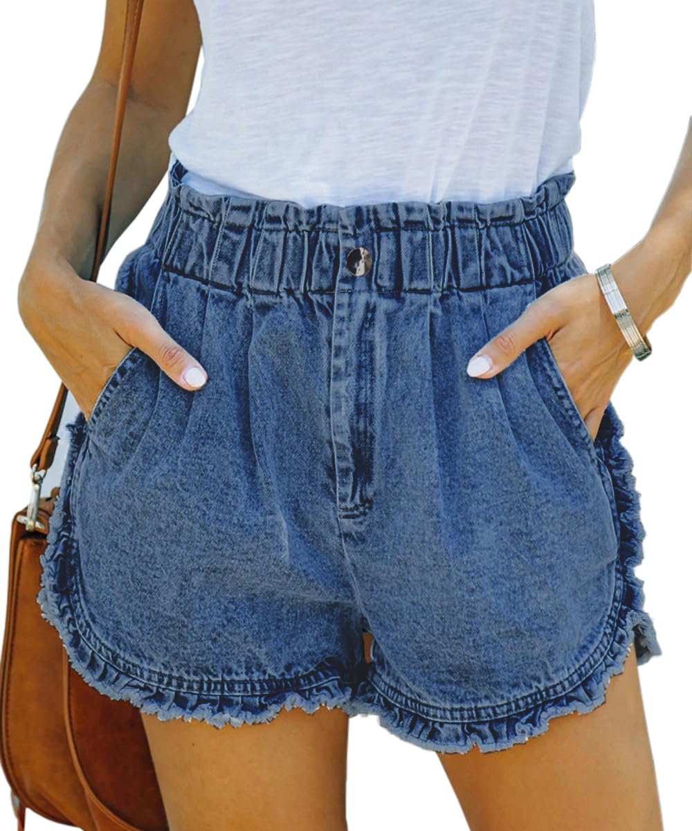 YOCUR Womens Casual Shorts,Lightweight Trendy Comfy Cute Drawstring Shorts