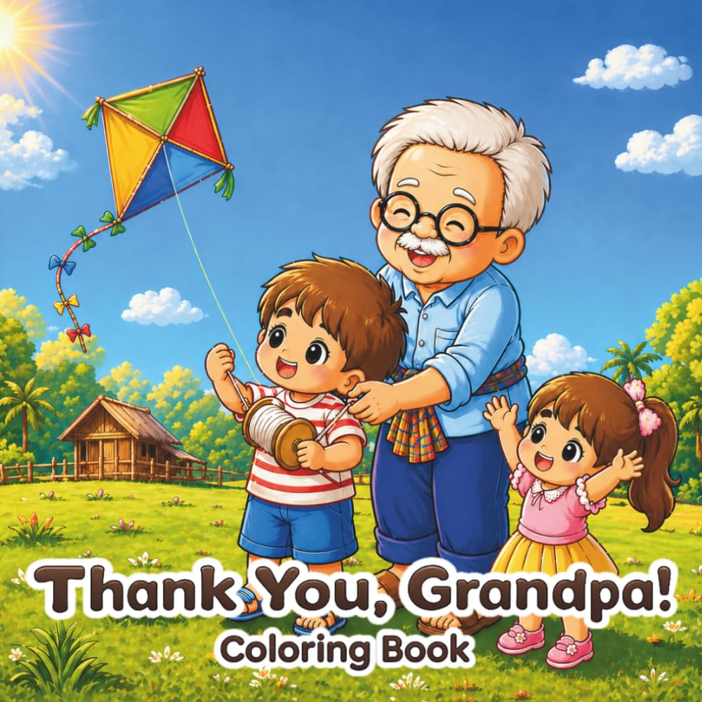 Thank You, Grandpa!: A Heartwarming, Cozy, and Cute Coloring Book for Kids Celebrating Grandpa's Love, Perfect Grandfather's Day Gift for Children Who Love Their Grandpa (With Love Coloring Series)