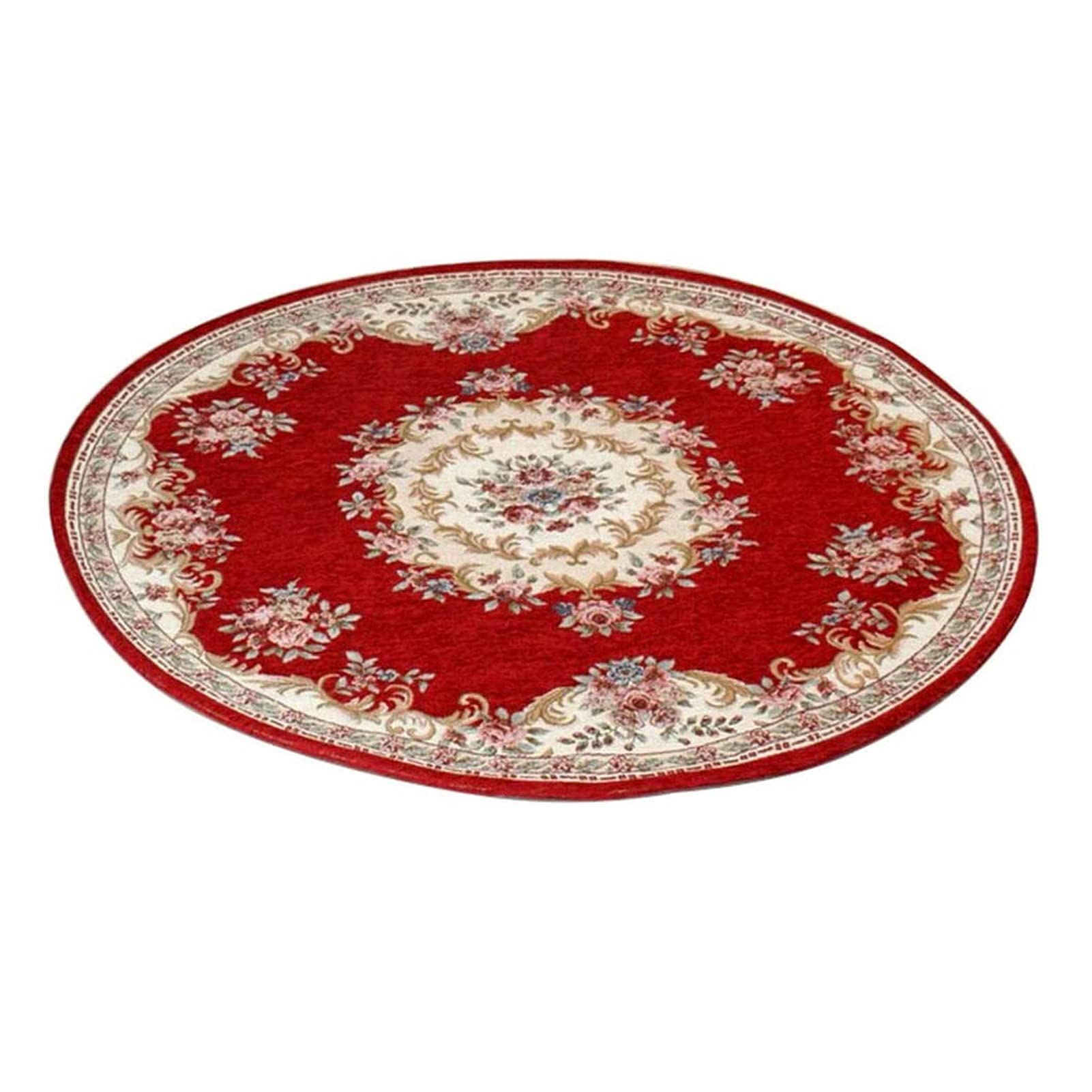 Traditional Round Rugs 80cm 100cm 120cm 140cm 160cm 180cm 200cm Circular Carpet for Living Room Bedroom Large Small Computer Chair Mats Washable Non-slip Floor Mats ( Size : Diameter 180cm/5.9ft )