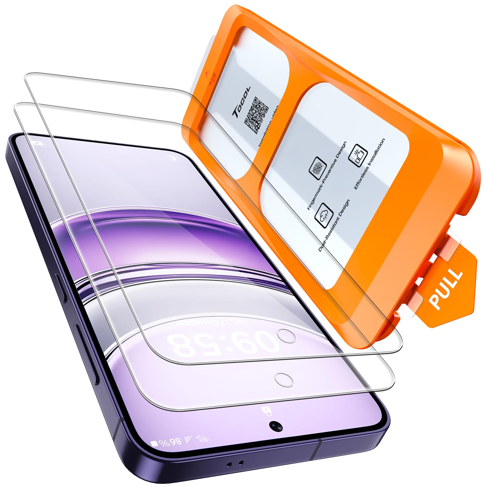 TOCOL für Samsung Galaxy S24 für Panzerglas, Einfache Montage | Blasenfrei Folie, 9H Stoßfest Kratzfest Displayschutz Glas, Anti-Fingerabdruck HD Klar Schutzfolie, Hüllenkompatibel, 2 Stück