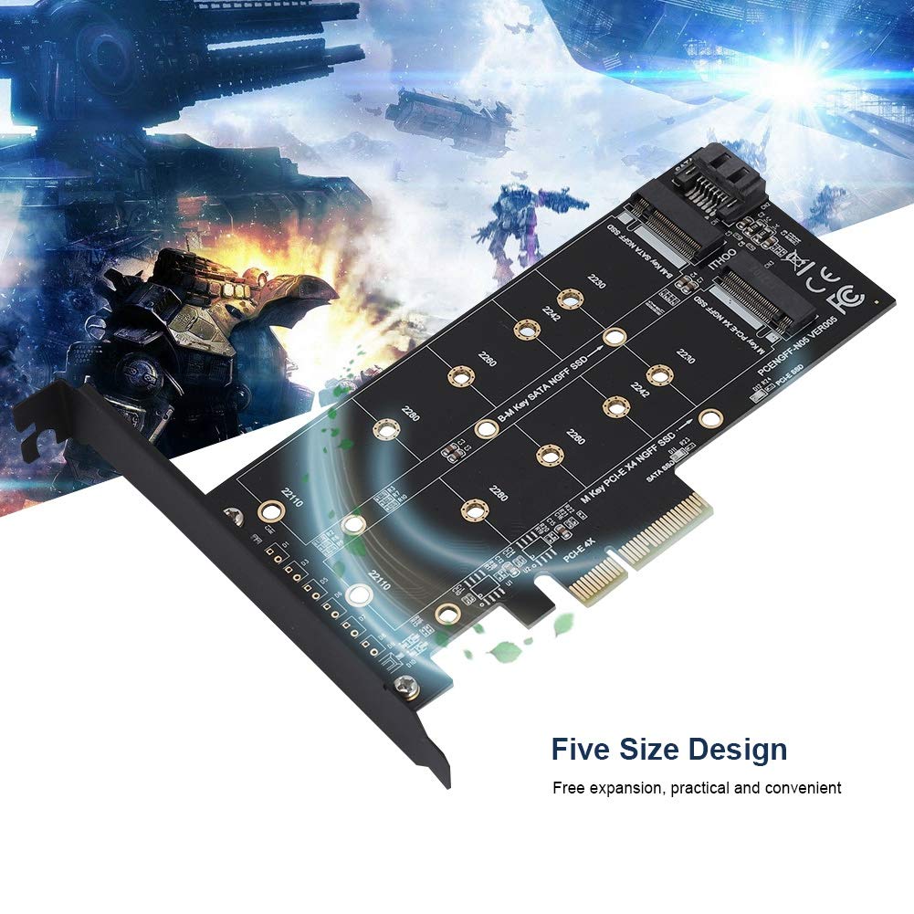 SCHEDA PCI-E SATA PCIE X16 NVME M.2 espansione array RAID ad adattatore