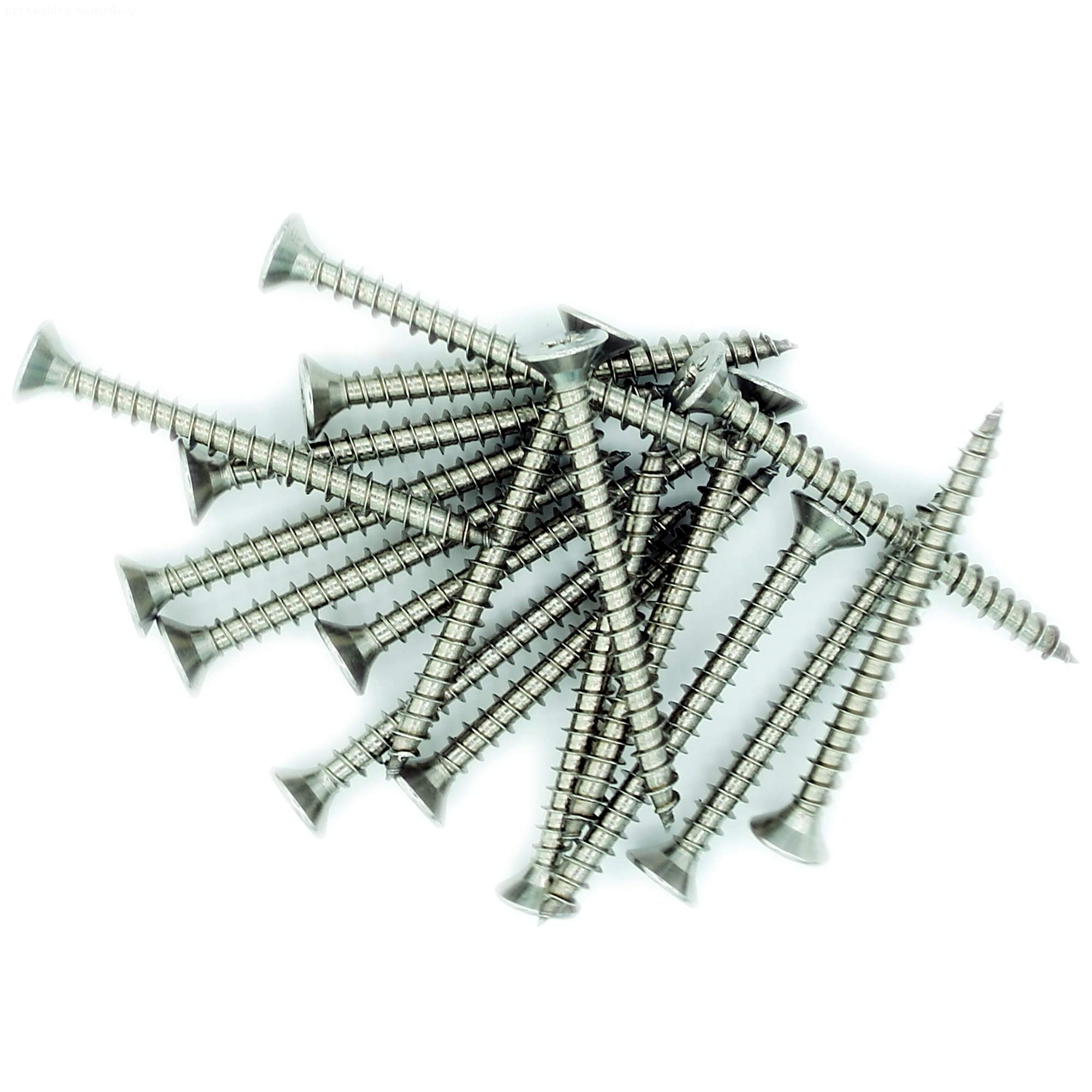 Singularity Supplies No.5 X 1.2 (3.5Mm X 30Mm) Pozi Countersunk Chipboard Screw - Stainless Steel (A2) (Pack Of 20)