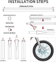 Vista 6 de PSLER 72 fundas de radios para decoración de tuberías para motocicleta, motocross, pit Dirt Bike