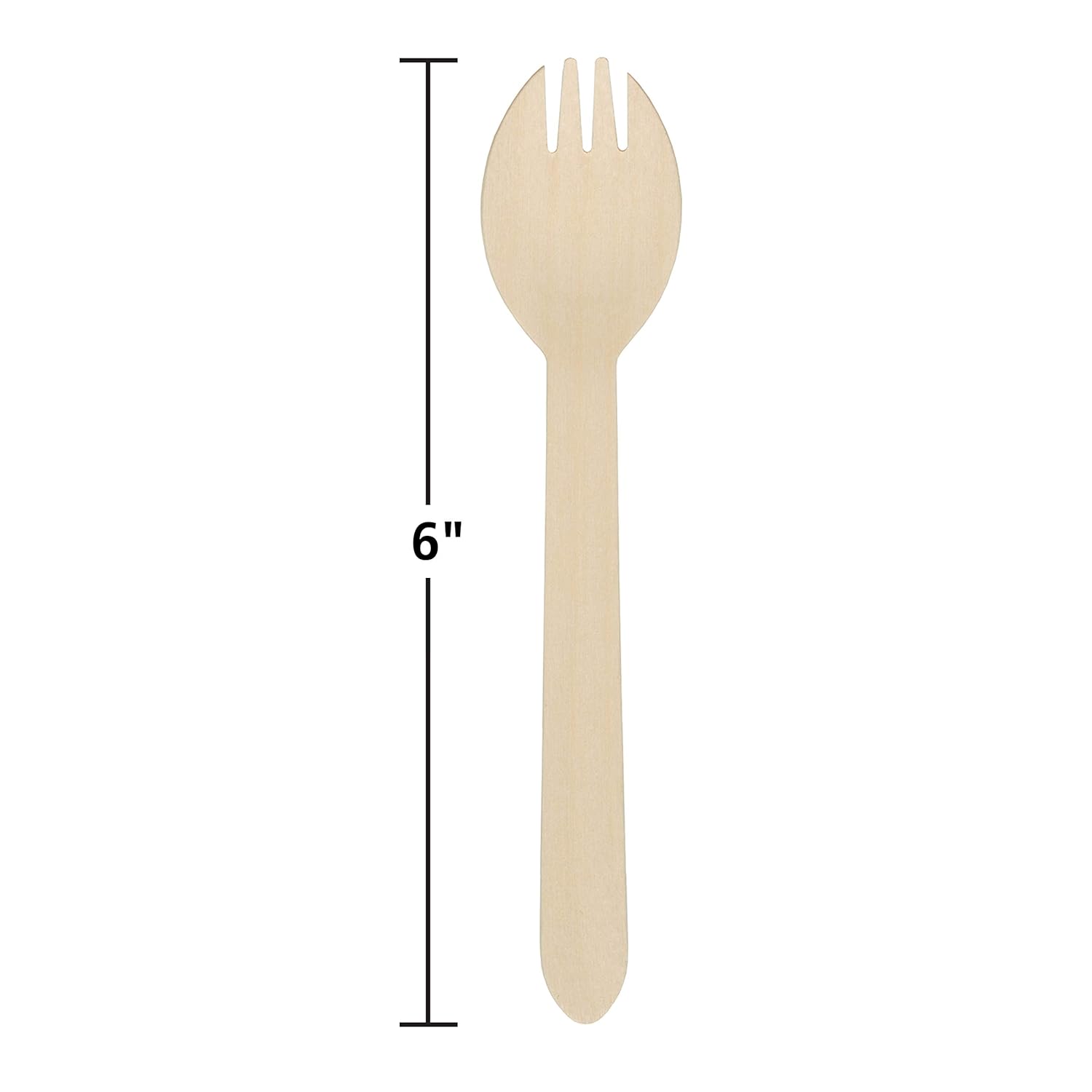 6 Wooden Sporks, 1000 ct
