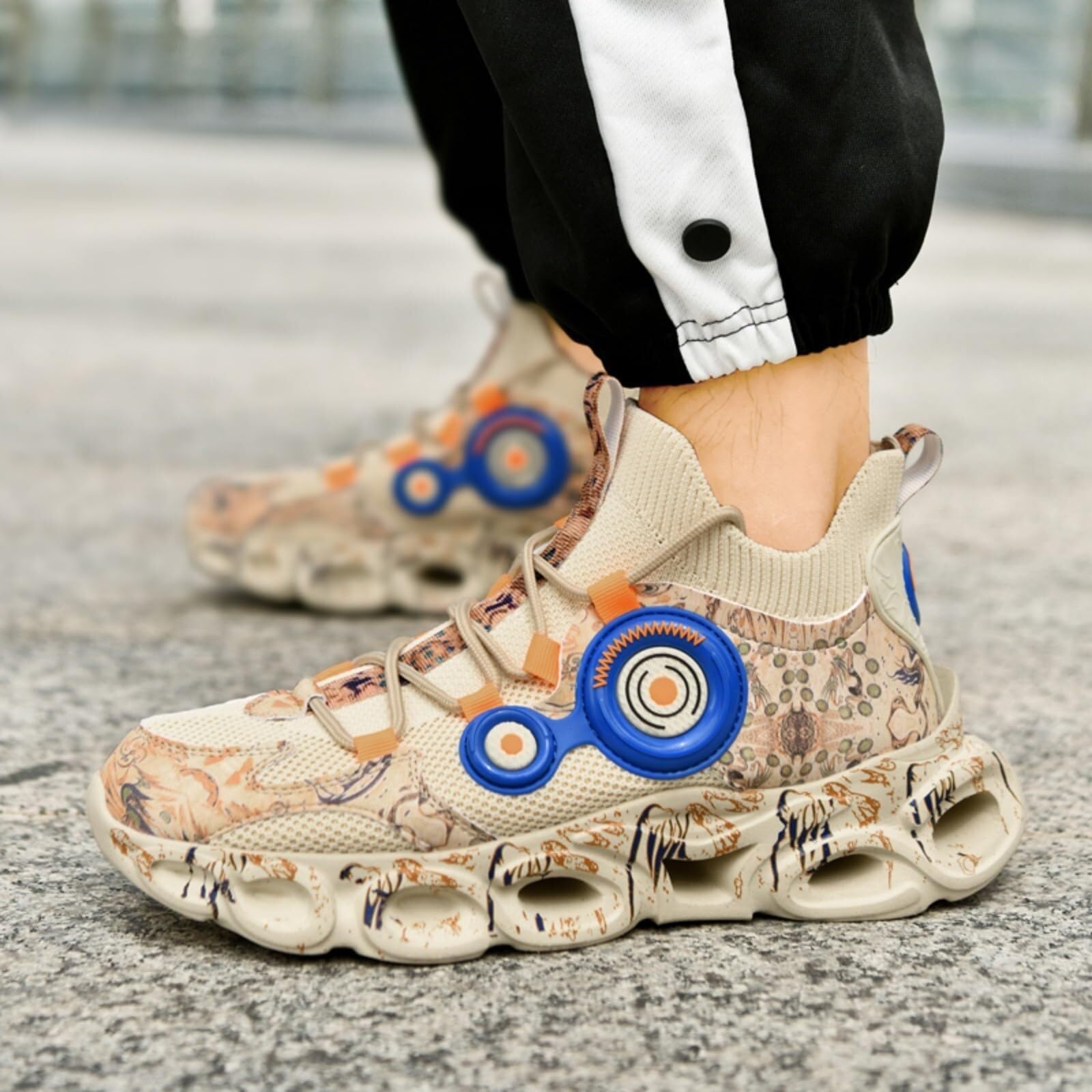 Męskie buty do koszykówki, lekkie, antypoślizgowe, amortyzowane, odporne na zużycie, sportowe, biegania, codzienne Buty spacerowe