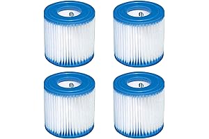 Intex Filter Cartridge for Crystal Clear Swimming Pools (Type H, 29007E 4-Pack)