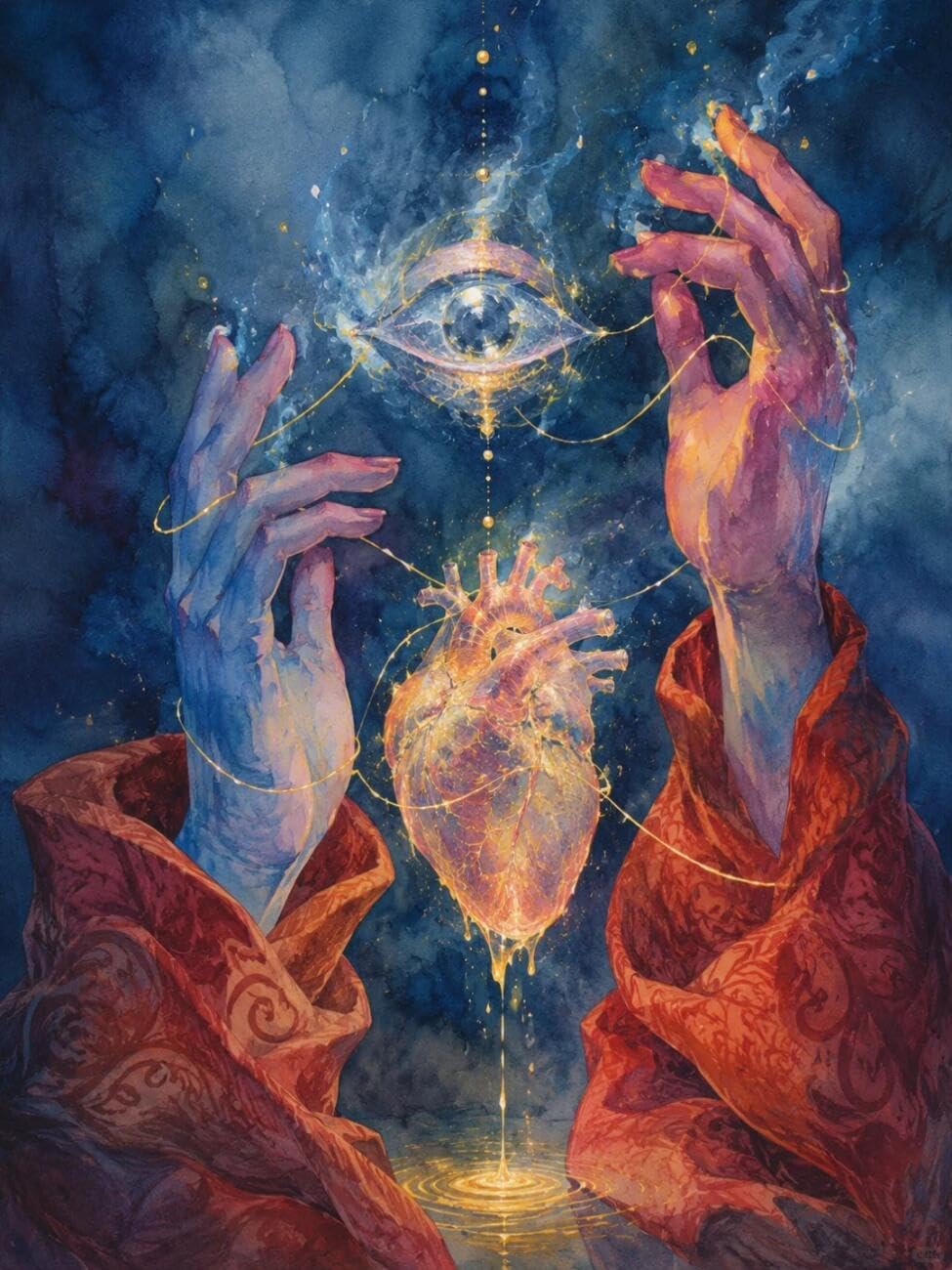 Henypt Cross Stitch Kits Fantasy Organs DIY Needlepoint Set for Adults Beginners with Accessories Home & Leisure/Gifts 14CT 60x80cm