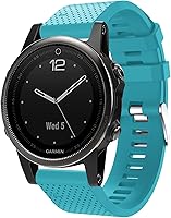 Vista 3 de Correa compatible con Garmin Fenix 5S Plus, correa de repuesto de silicona Quickfit, correa de reloj de repuesto para Garmin Fenix 5S, no compatible