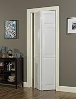 Vista 2 de LTL Home Products SEAPP24 Seabrooke - Puerta plegable interior con panel elevado de PVC, 80 pulgadas x 24 pulgadas, color blanco