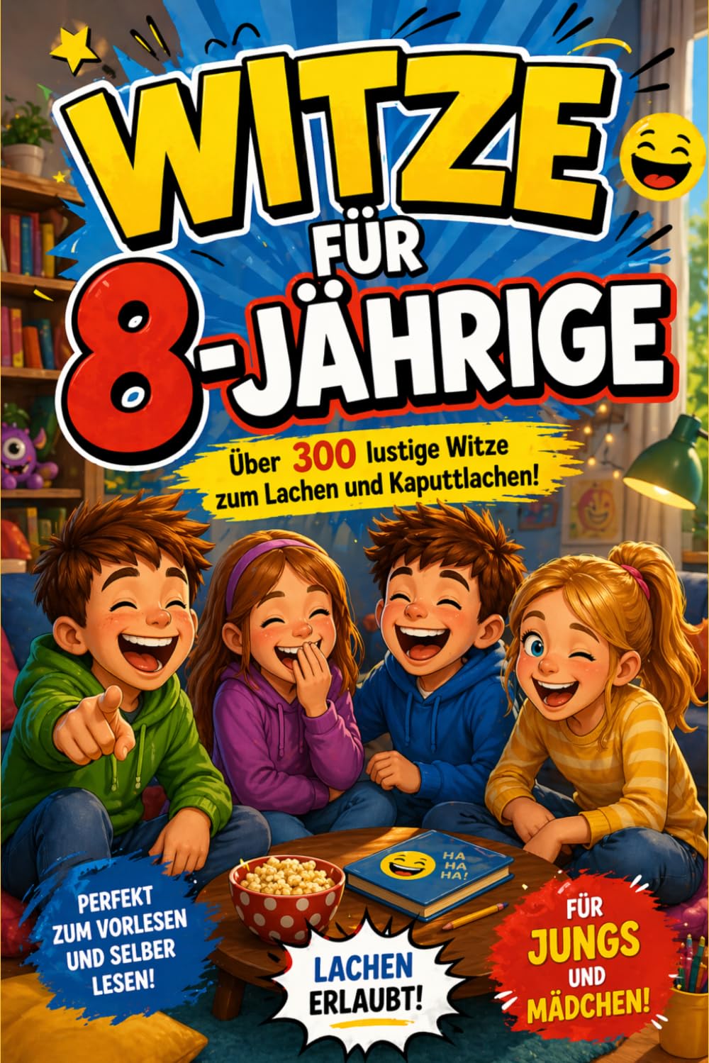 Witze für 8 Jährige: Über 300 lustige Witze zum Lesen, Vorlesen und Weitererzählen