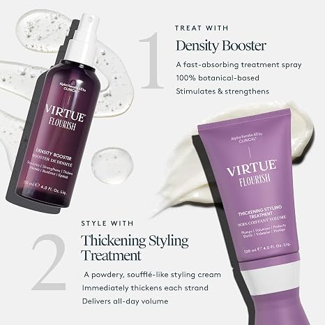 VIRTUE Flourish Thickening Styling Treatment Cream, Thinning Hair, 4 Fl Oz
