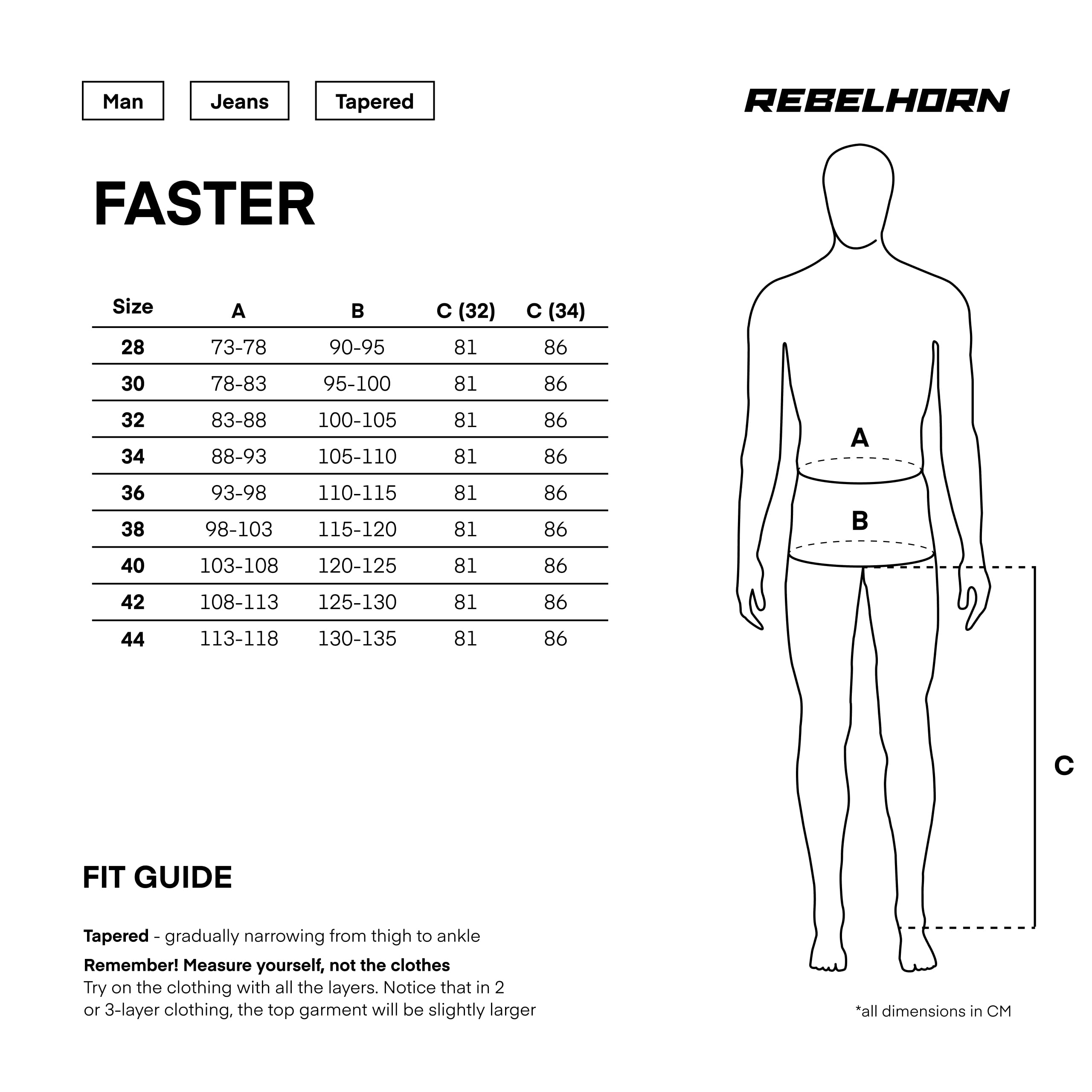 REBELHORN Faster Jeansy motocyklowe męskie | Podszewka z włókna aramidowego | Ochraniacze kolan i bioder poziom 2 | Kieszeń na ochraniacz kości ogonowej | 2 Kieszenie cargo | Tapered Fit