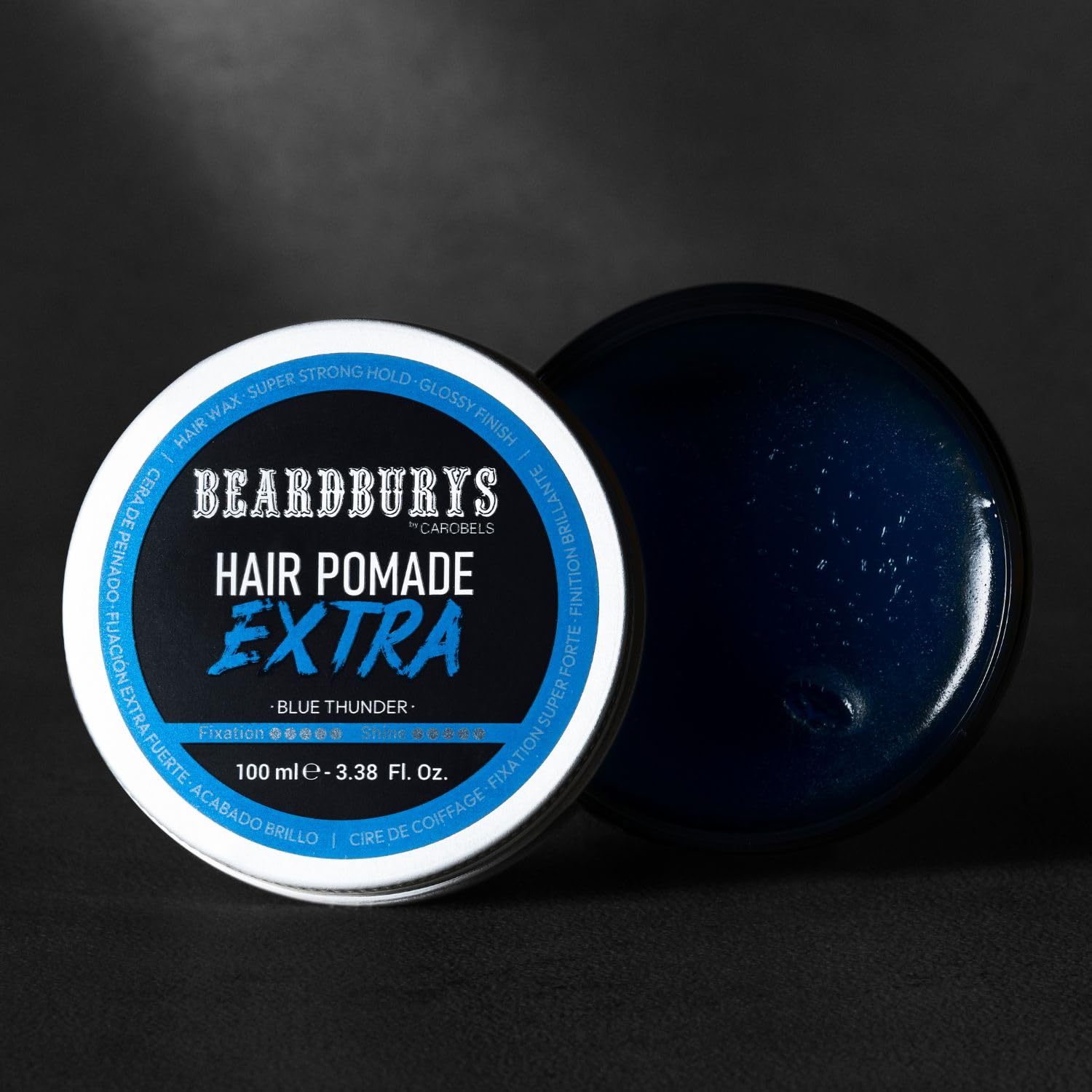 Beardburys Extreme Hold – Pomada do włosów dla mężczyzn, stylizacja i wykończenie, wosk o bardzo mocnym chwycie i wysokim połysku, na bazie wody, łatwa do zmycia, dodaje objętości – 100ml