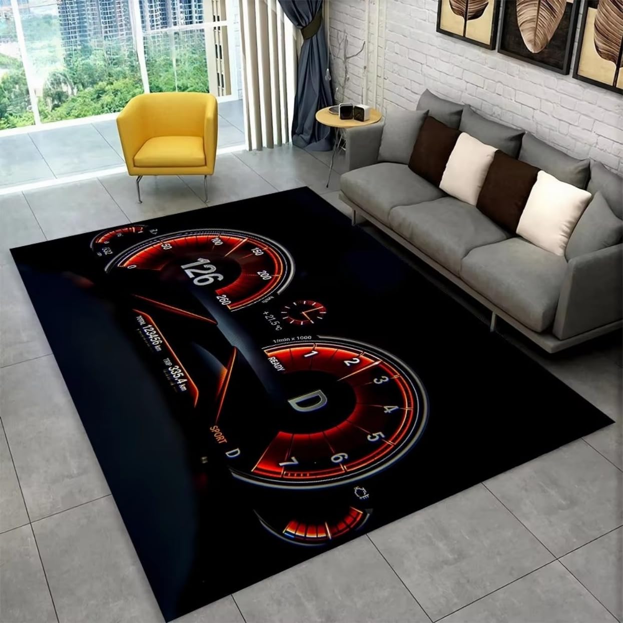 Tapis de sol circuit auto pour transformer une salle de jeux d'enfant