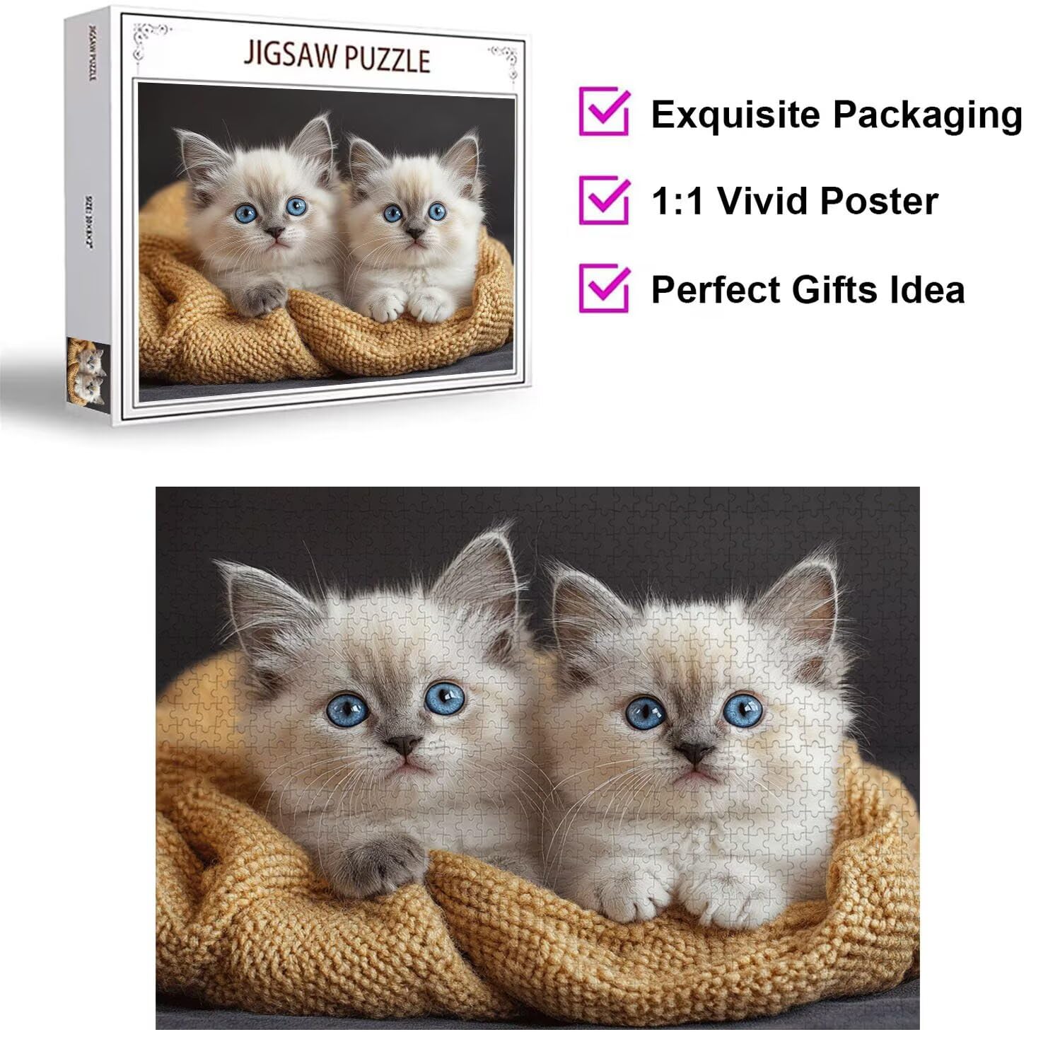 Puzzle 4000 Teile Katzen Herausforderndes Klassische Puzzles, n-500