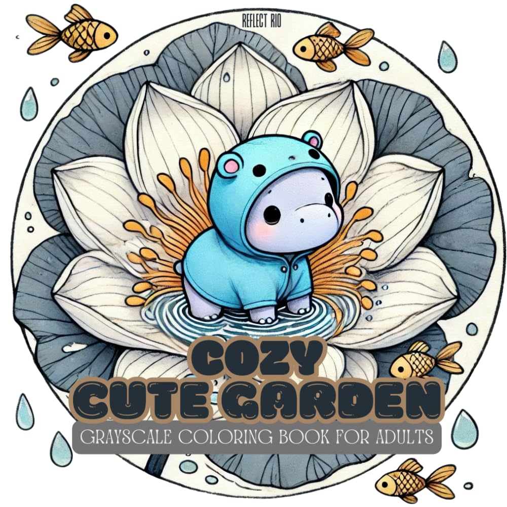 Cozy Cute Garden Coloring Book for Adults: Relaxing and Easy Coloring Pages Featuring Adorable Animals in Oversized Nature Scenes – A Wholesome Escape ... Coloring Book for Adults and Seniors)