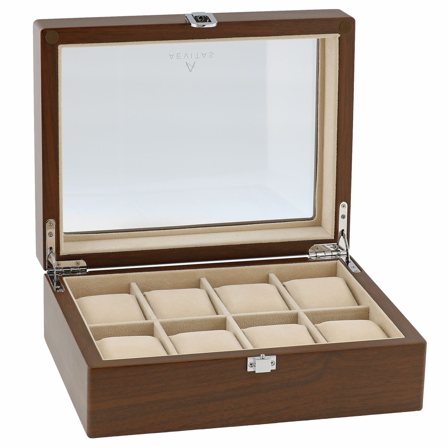 Natural Walnut Watch Collectors Box for 8 Wrist Watches by Aevitas