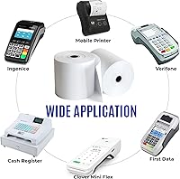 Vista 4 de TheBestLoft Printivites - Rollos térmicos de papel POS de 2-1/4 pulgadas x 50 pies, paquete de 10 unidades para impresoras de recibos, terminales