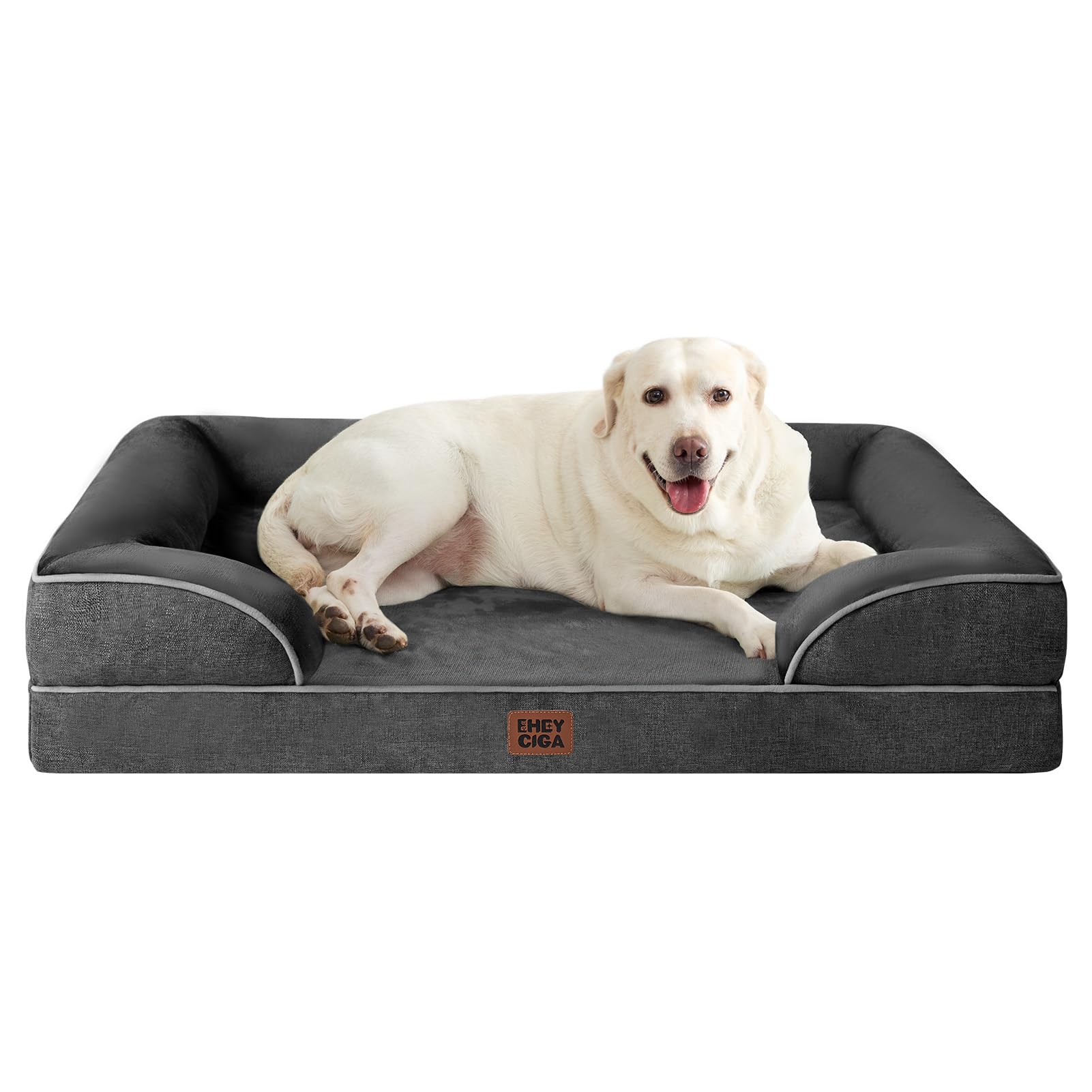 EHEYCIGA Orthopedic XXL Dog Bed, Waterproof Washable XL Big Pet Bed 46"