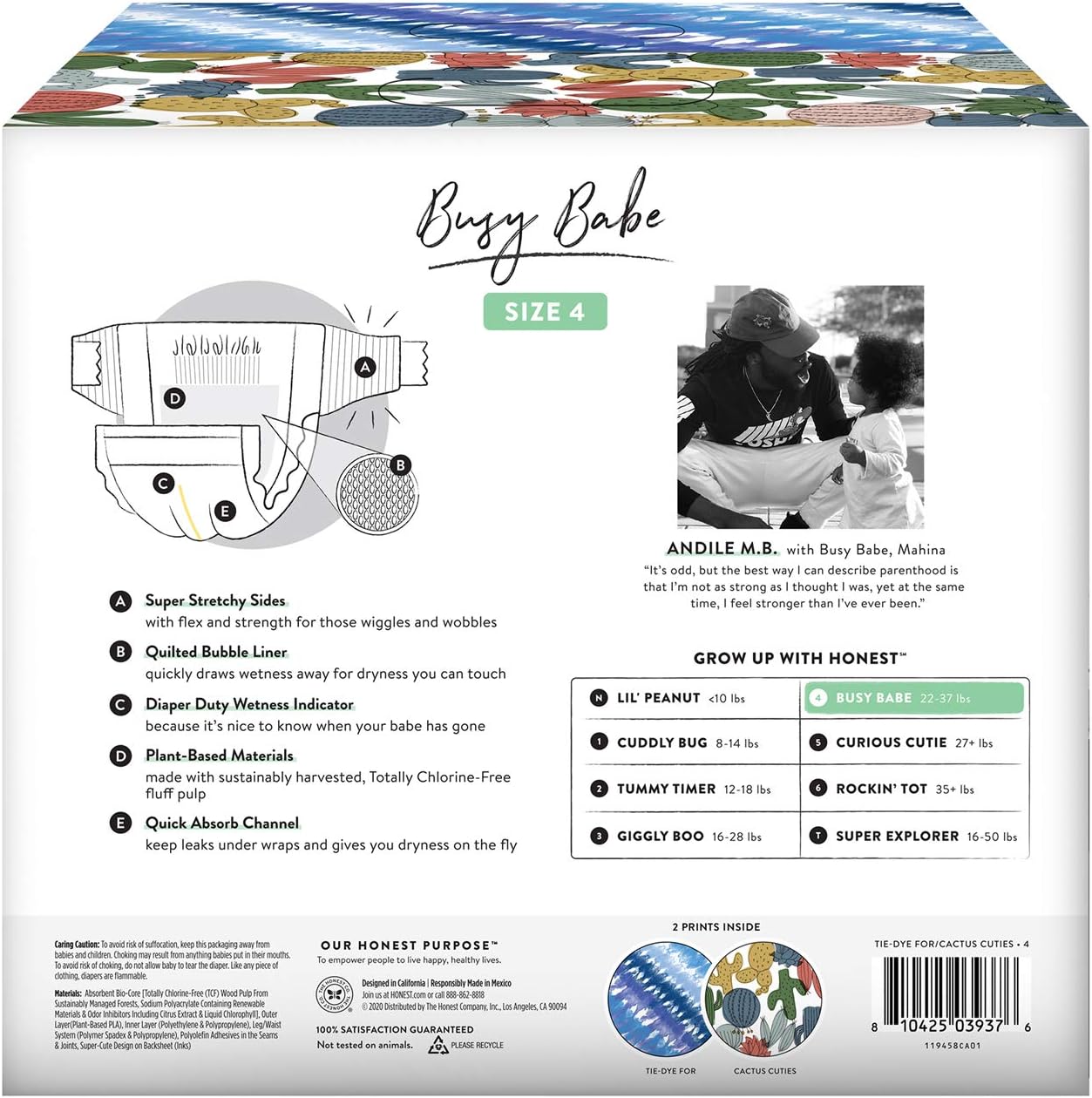 The Honest Company , Club Box , Clean Conscious Diapers , Pandas/Multicolored Giraffes, Size 4, 60 Count: Health & Personal Care