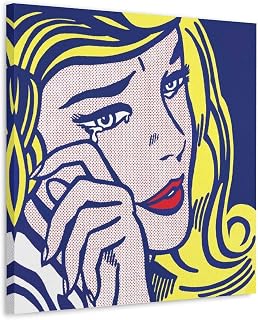 Róy Lichtenstein Crying Girl Canvas Wall Art