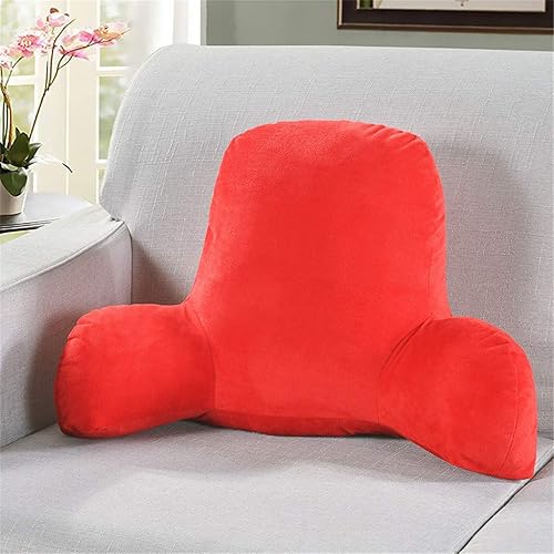 Miniatura 1 de Leadmall Almohada grande de felpa con respaldo de lectura cojín de silla de apoyo lumbar con brazos perfecto para adultos adolescentes y niños