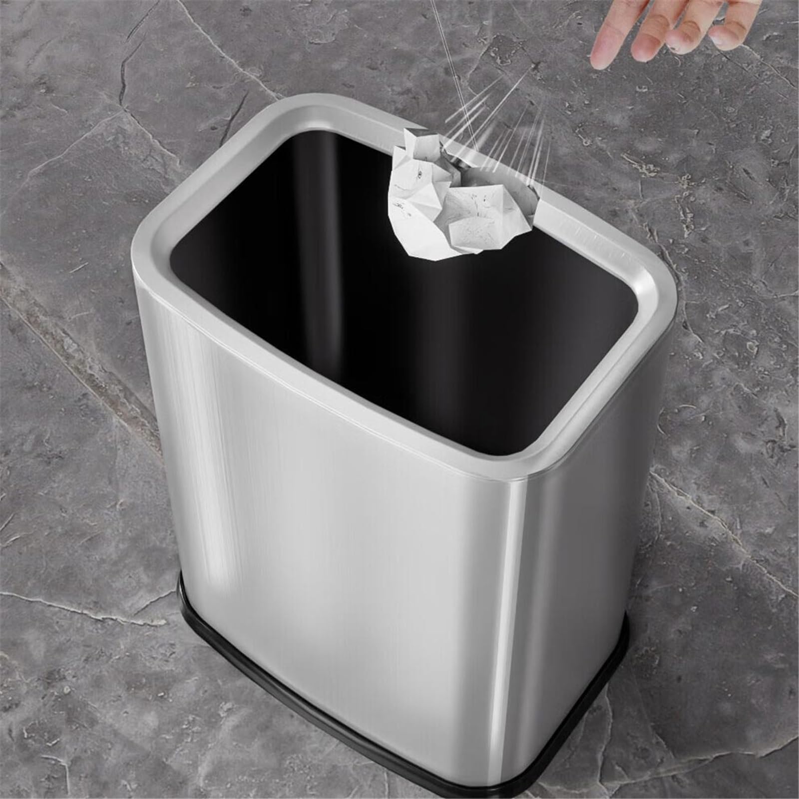 Cubo de basura y residuos para interiores de cocin Contenedores De Basura for Baños, Restaurantes Y Hogares bote de basura(Blanco)