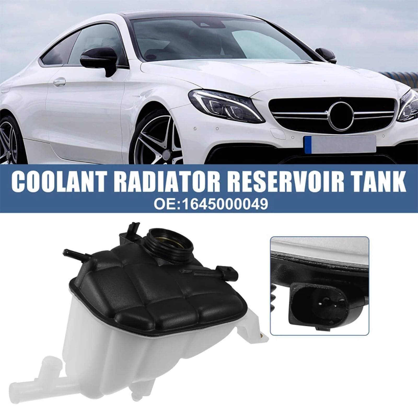Compatible Avec Benz Pour W164 X164 2006-2016 1645000049 603-256 Moteur Radiateur Liquide De Refroidissement Vase D'expansion Bouteille Réservoir Bouchon Trop-plein Bouteille Réservoir d'expansion