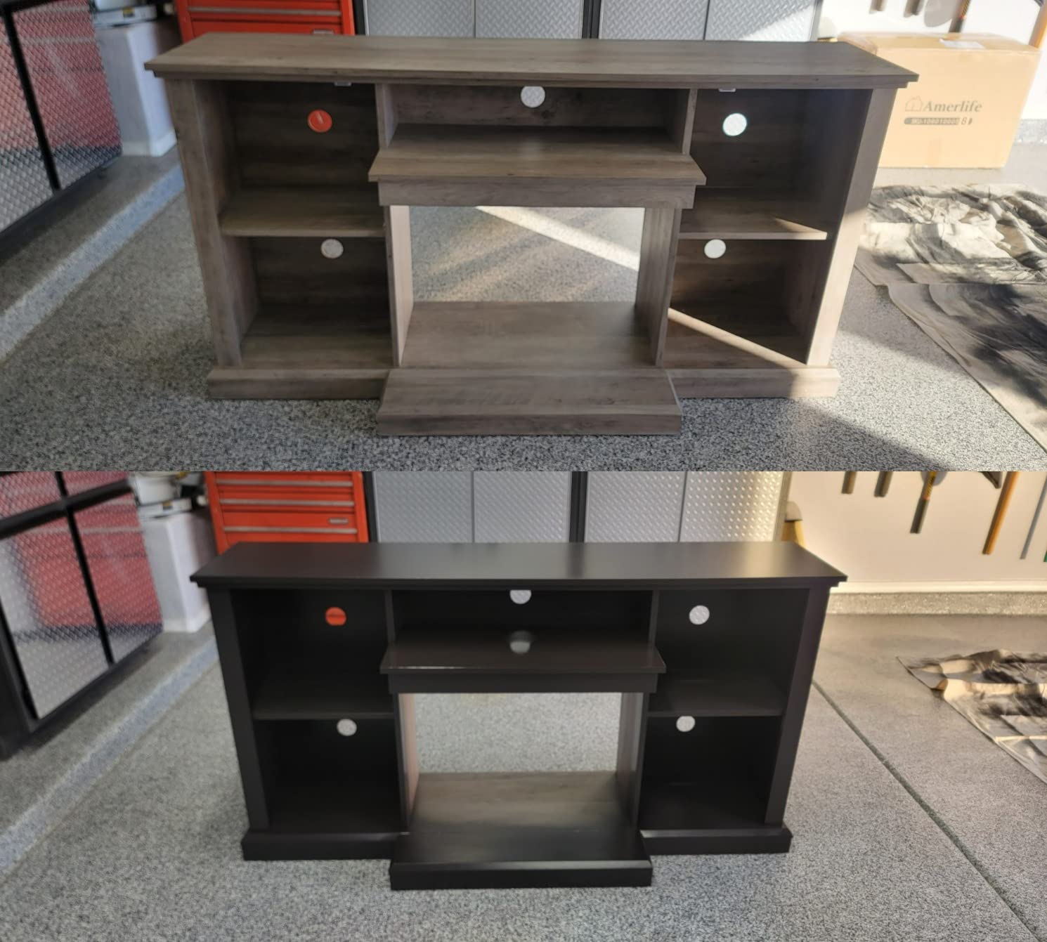 50/mo Finance Amerlife 59" Fireplace TV Stand, 3Sided Glass