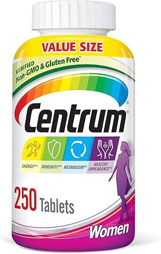 Centrum - Multivitamin for Women - Multivitamínico para mujer; suplemento multivitamínico/multimineral con hierro, vitaminas D3, B y antioxidantes C