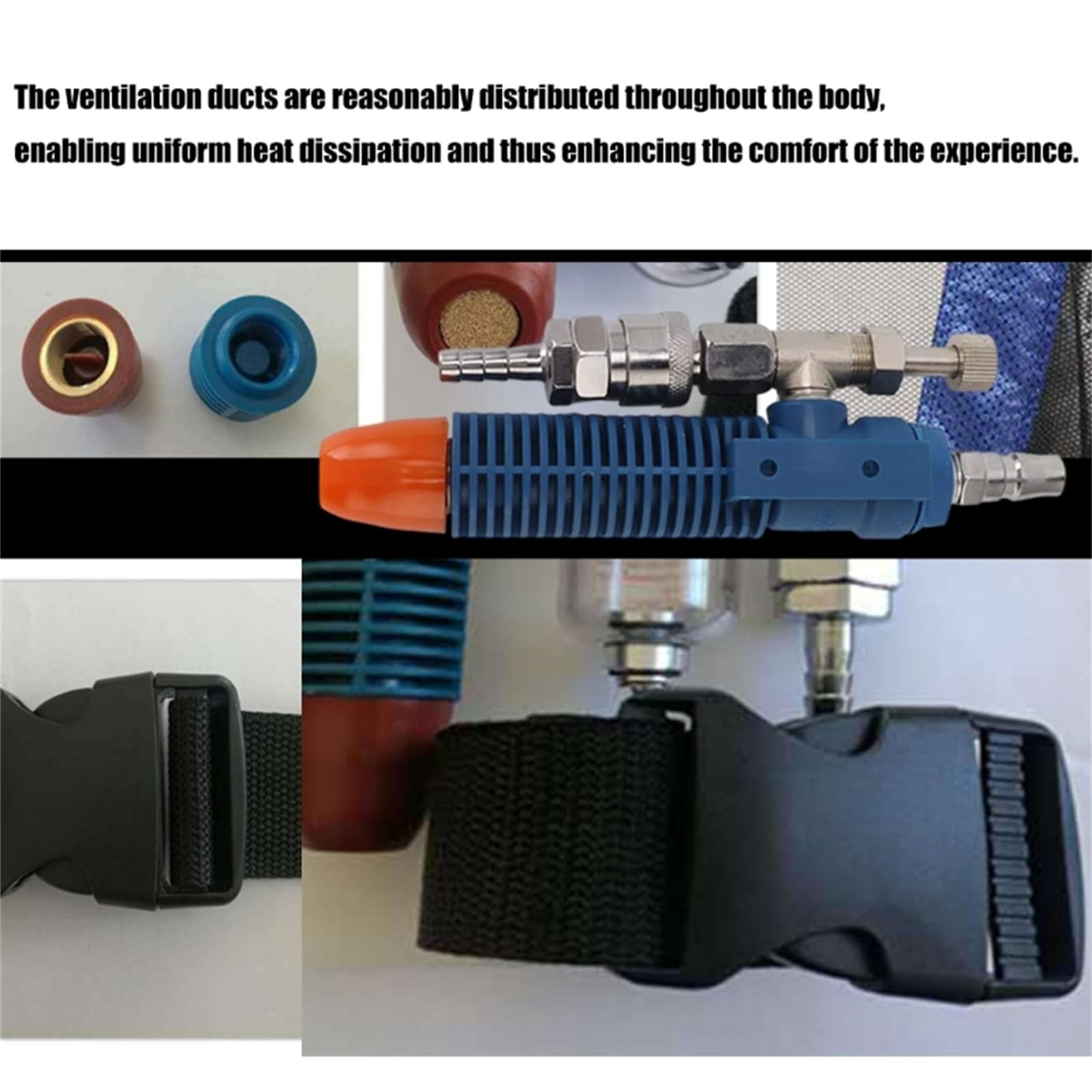 Gilet raffreddato compressa con tecnologia Vortexes Tube