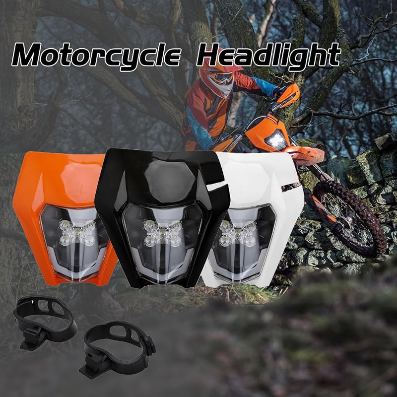 JFG RACING LED motoros fényszóró univerzális fekete enduro cross dirt bike