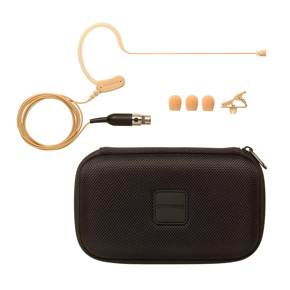 【ワイヤレス用マイク】SHURE MX153T/O-TQG黒 Shure Microflex MX153T/O-TQG Omnidirectional Earset Headworn