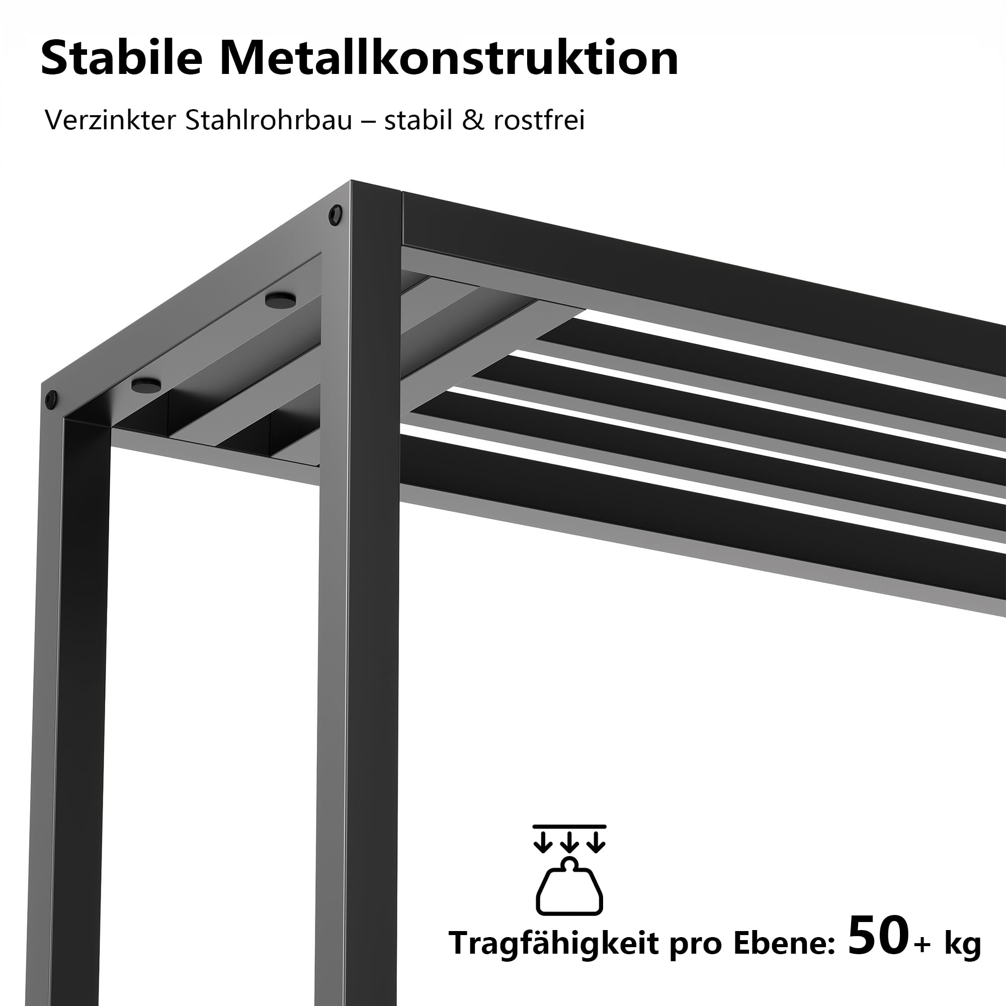 Pflanzenständer Indoor Outdoor,3 Etagen Metall Blumenstände Schwarz Rostfest Blumenhocker,Pflanzenregal für Wohnzimmer Terrasse Zuhause,Garten,Balkon,Büro,Wohnzimmer