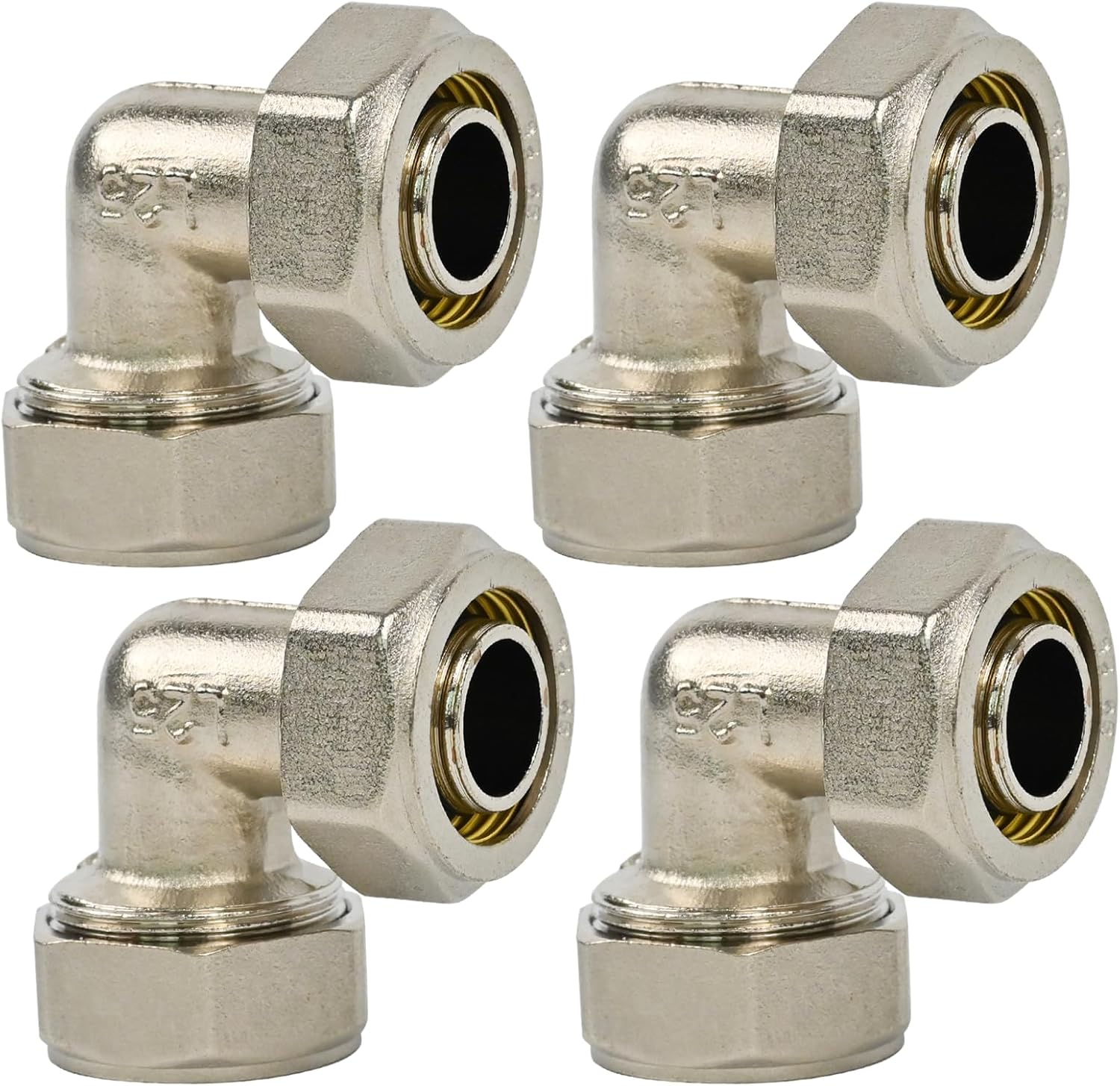 4Pack 3/4’’ M8067 Equal Elbow Fitting for 3/4-Inch Tubing Compatible with Maxline Shop Garage Compressed Air lineTube System Kit