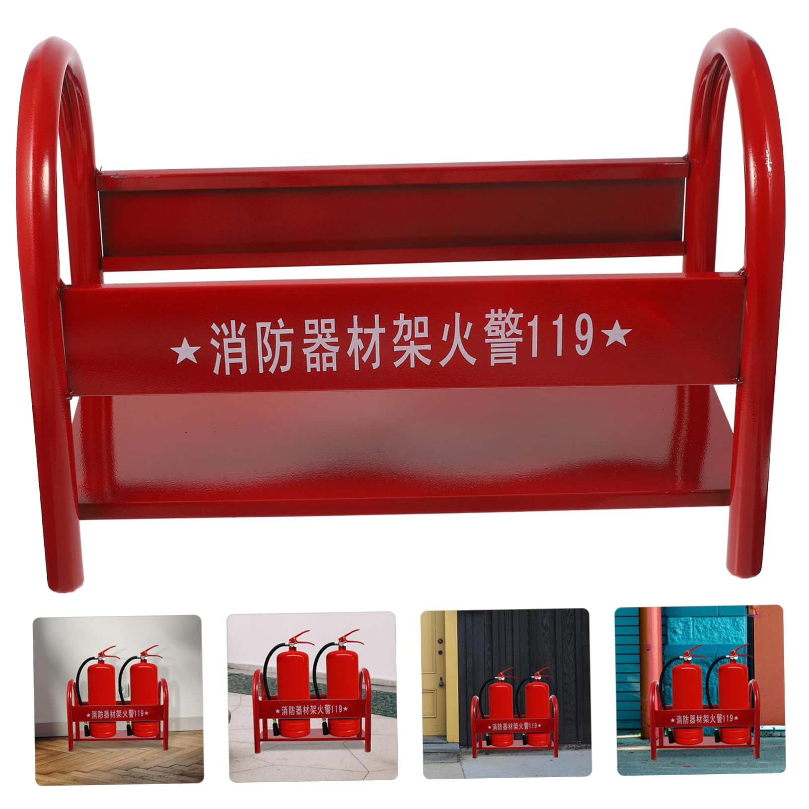 Mobestech Soporte Metálico Para Extintores De Incendio Estante Resistente Para Almacenamiento De Extintores Diseño Práctico y Conveniente Para Hogar y Oficina
