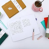 Vista 64 de A5 Bullet Dotted Journal Notebook 160gsm Thick Bleedproof Paper, Lay Flat Binding, 160 Numbered Pages Hard Cover Dot Grid Notebook/Bullet