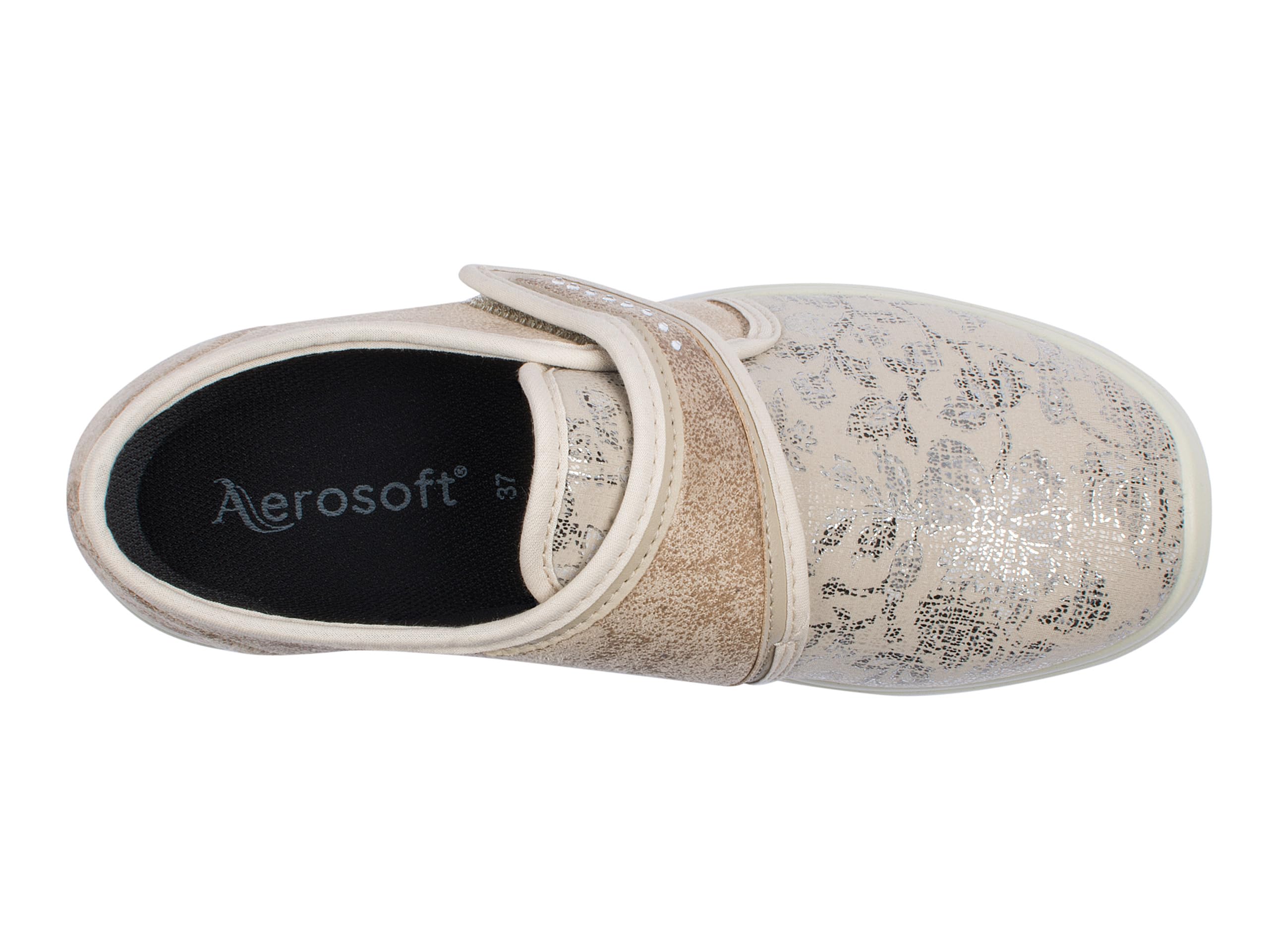 Aerosoft Damen Klett-Halbschuh Stretch 19 Weite G-H Wechselfußbett rutschhemmend