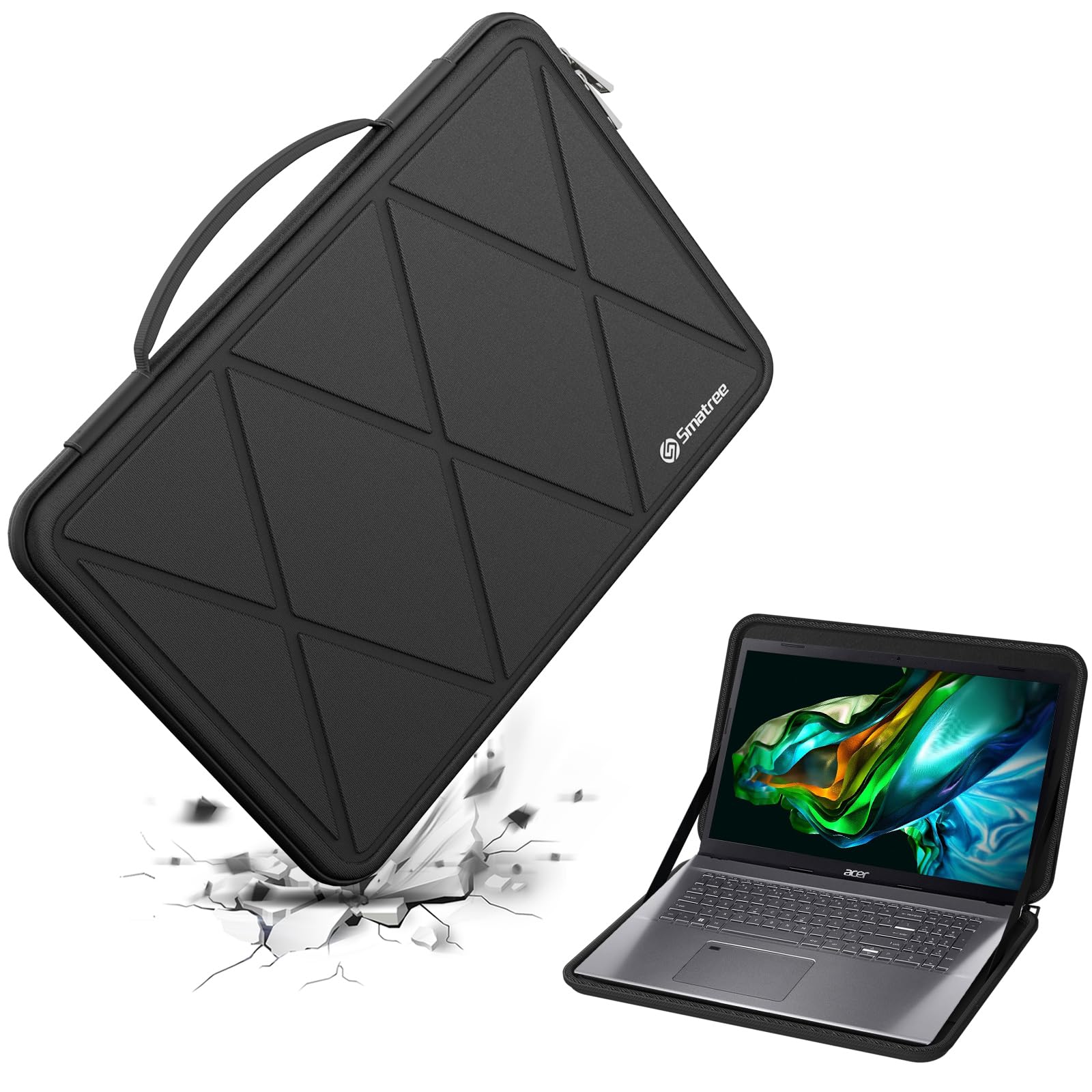 Smatree Custodia protettiva rigida in EVA compatibile con 15,6 pollici Acer Aspire 5 Laptop -A515-58M-7570, per 16'' Acer Swift Edge 16 -SFA16-41-R6YS, Borsa per notebook sottile e anti-shock (X8278)
