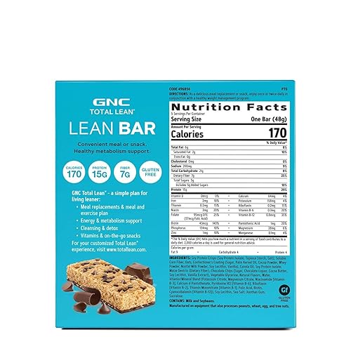Miniatura 26 de GNC Total Lean Layered Lean Bar Satisfacción del hambre - Barra de aperitivos alta en proteínas Mousse de chocolate batido - 9 barras