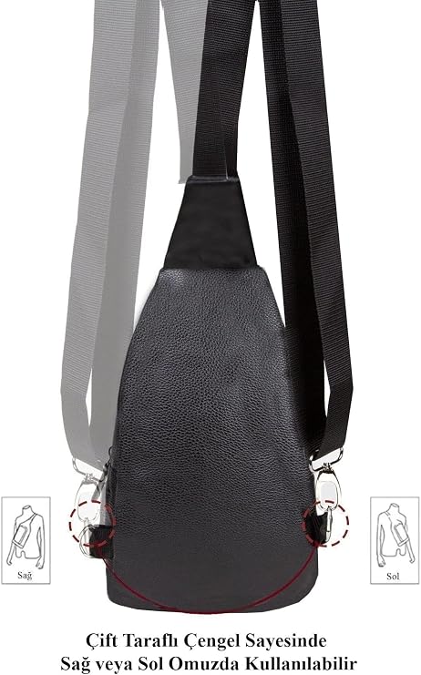 Av A Dos Unisex Cross Strap Bag, Chest Bag, Shoulder Bag with Headphone Outlet, Single Arm Bodybag
