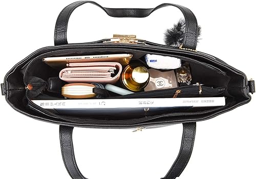 Miniatura 10 de Nevenka - Bolsos para mujer con asa superior de piel sintética cruzado de hombro Completamente negro, Negro, Gris, Rosado claro, Púrpura/Ombre