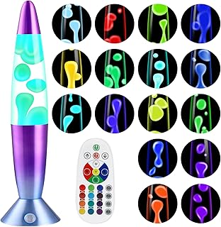 17 Colores Líquido Movimiento Lamp 34cm con Mando a Distancia para Adultos Decoración del Hogar, Dormitorio, Oficina, Navidad Cumpleaños San Valentín Regalo