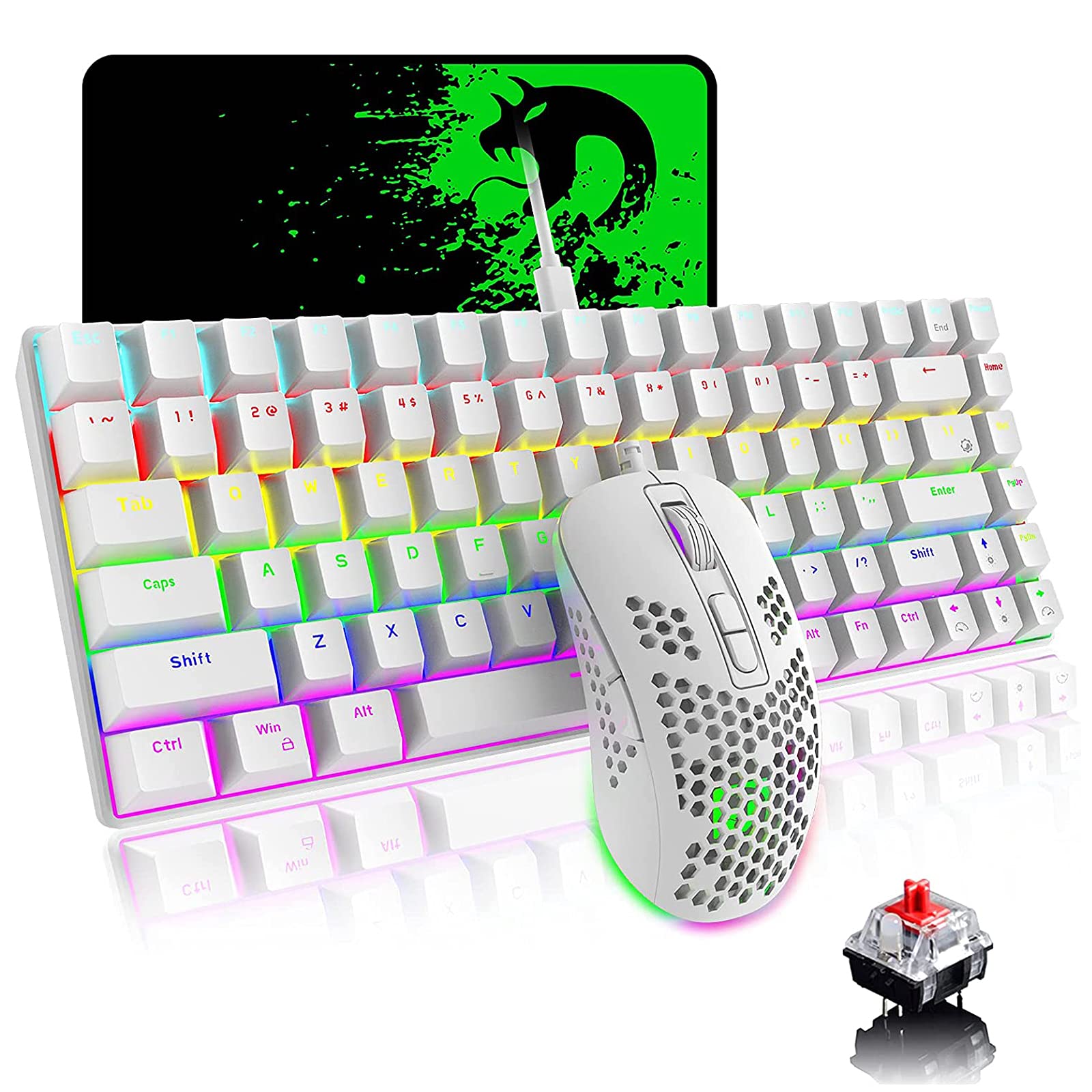 Buy Mechanical Gaming Keyboard and Mouse Combo with 20 Rainbow